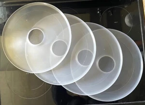 4 Solid Fruit Leather Fruit Dehydrator Trays Liners 13.5” diameter Replacement - Picture 1 of 7
