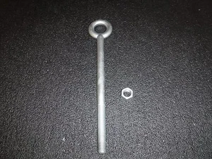 Eyebolt, 3/4-10, 1-1/2" Dia, 12" Shank without Shoulder, Made in USA(B) - Picture 1 of 6