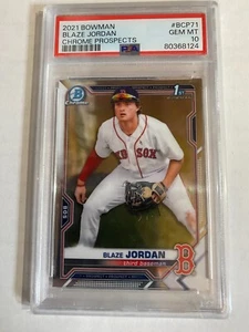 2021 Bowman Chrome BCP71 Blaze Jordan RC PSA 10 - Picture 1 of 1