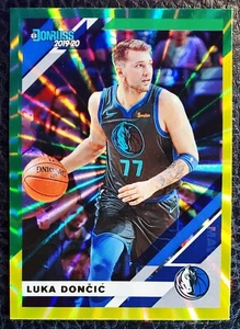 LUKA DONCIC 2019-20 PANINI DONRUSS #46 YELLOW GREEN LASER MAVERICKS MVP MINT - Picture 1 of 2