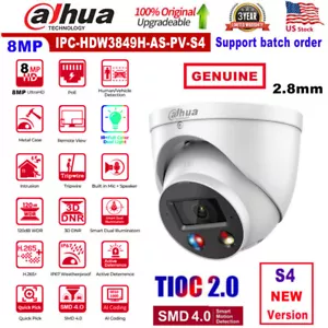 US STOCK Dahua 8MP SMD4.0 TiOC2.0 2-Way Talk POE IP Camera IPC-HDW3849H-AS-PV-S5 - Picture 1 of 24