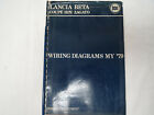 1979 Lancia Beta HPE Zagato Coupe Electrical Wiring Diagrams Manual Book 3346 