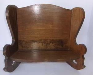 Vintage Wooden ROCKING/ROCKER BENCH Fits 18" Dolls or Potted Plants - Picture 1 of 7