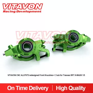 VITAVON CNC Alu7075 Redesigned Front Knuckles+C Hub For X-MAXX XRT 1/5 - Picture 1 of 15