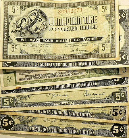 Canadian Tire Coupons 5 Cents Lot of 7 #5923 Cover