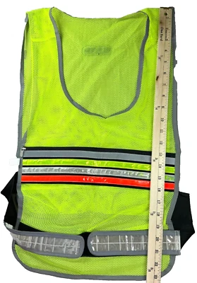 Sportline Reflective Safety Vest Run Walk Unisex OSFA Yellow Neon Jog Security - Image 1 of 4