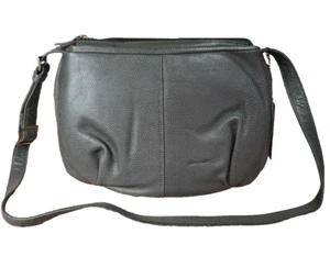 BNWT Pierre Cardin Slate Grey Genuine Leather Cross Body Bag Handbag PC3216 - Picture 1 of 2