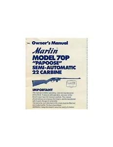 Marlin 70P Autoloader Owners Manual - NEW Comb Bound Copy - Bild 1 von 2