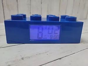 Lego Blue Brick Digital LCD Alarm Clock 2010 - Picture 1 of 8