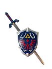 Zelda Hylian Shield & Stainless Steel Sword Wall Mini Display Collectible