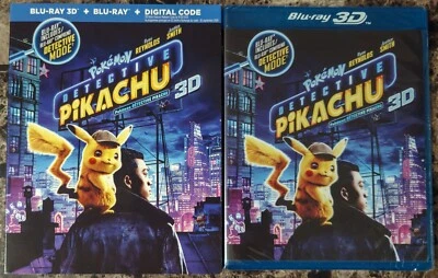 NEW Pokemon Detective Pikachu 3D Blu-ray Digital 2-Disc Set w Slipcover Canadian - Image 1 of 2