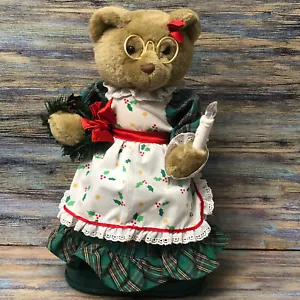 Avon Musical Animato Signora Claus Orso di Natale Musica Leggera Jingle Bells - Foto 1 di 14