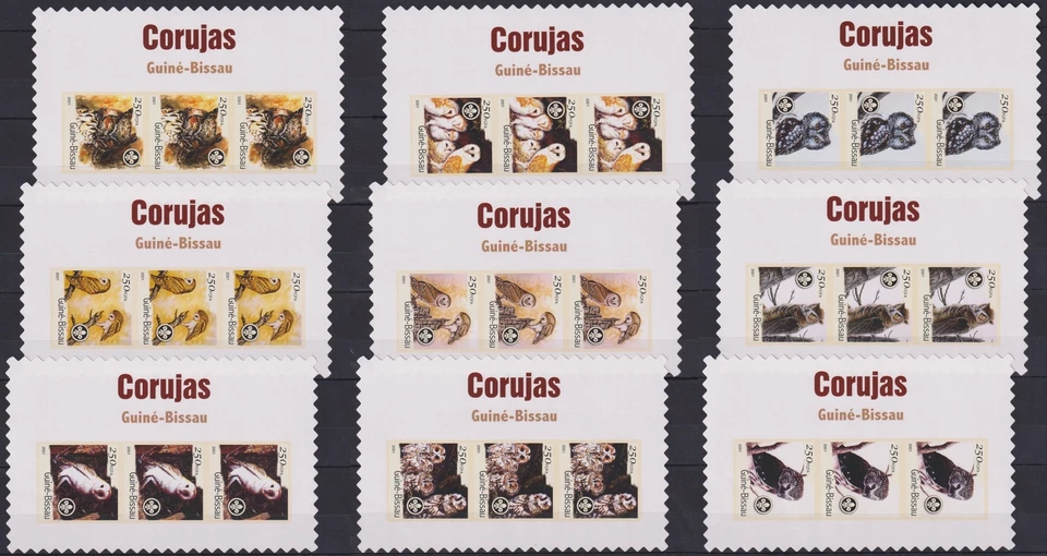 ST34I3. Guinea-Bissau - MNH - Birds - Owls II - 2001 - Imperf - Image 1 of 1