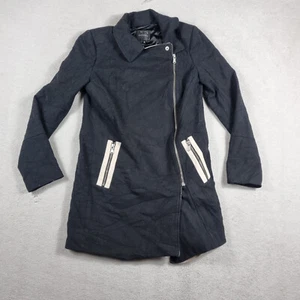 Portmans Womens Trench Coat Jacket Size 10 or S Small Blue Long Sleeve Zip Up - Picture 1 of 14