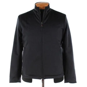 Kired Kiton NWT Kitr Reversible Bomber Jacket Size 48 (S US) In Solid Blue - Picture 1 of 12