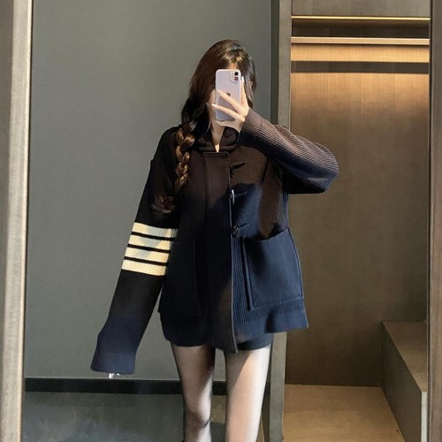 Giacca con cappuccio Thom Browne uomo donna casual fibbia quattro barre