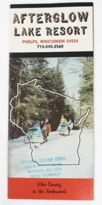 Afterglow Lake Resort Brochure / Guide. Phelps, Wisconsin - Picture 1 of 5