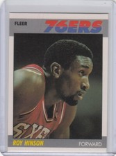 1987 Fleer Basketball Card #51 Roy Hinson Philadelphia 76ers - NrMt-Mt