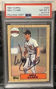 1987 Topps Will Clark Autograph PSA 9 - Picture 1 of 1