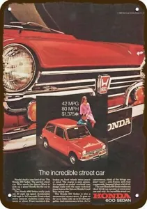 1970 HONDA 600 The Incredible Street Car Vntg-Look DECORATIVE REPLICA METAL SIGN - Picture 1 of 1