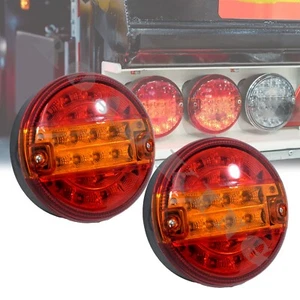 2x LED Piloto Trasero Luz Faro LH + RH 3 Funciones Para Camión Remolque 24V - Imagen 1 de 6