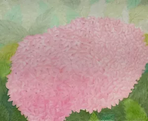 "HYDRANGEA", Buntstift auf Papier, 14"" x 17"", 2023 Hortensienzeichnung" - Bild 1 von 3