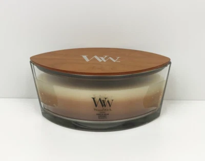 WoodWick Ellipse Cafe Sweets Trilogy Candle Vanilla Bean Caramel Biscotti 16 oz - Image 1 of 4