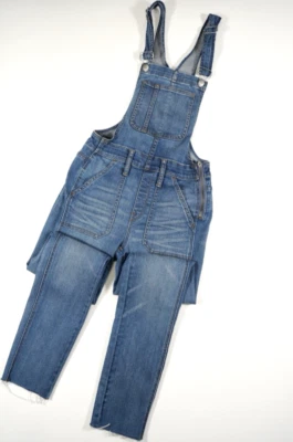 Madewell Stovepipe Denim Overalls Size XS Medium Wash Blue Jeans Zip Side - READ - Image 1 of 4