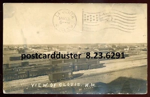 CLOVIS New Mexico 1909 Railway Yard Train Station Real Photo Postcard by Missley - Picture 1 of 2