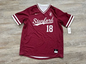 NEW Nike Dri-fit Stanford University Cardinal Baseball Jersey Large Sample #18 - Picture 1 of 9