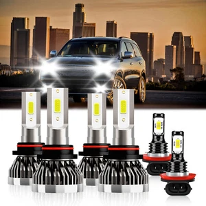 For Dodge Durango 2016-2020 6x LED Headlight Bulbs +Fog Light Kit High&Low Beam - Bild 1 von 12