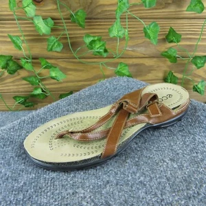 ECCO Women's  Flip Flop Brown Leather Sz 38 Medium (B, M) Gently Used 2025 - Picture 1 of 6