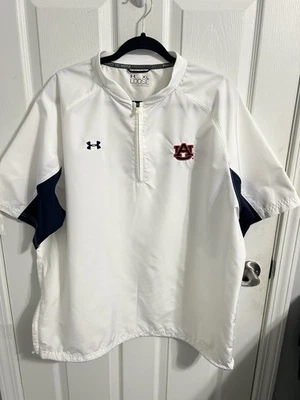 Under Armour Auburn AU tigers short sleeve 1/4 zip pullover Men’s L preowned - Image 1 of 4