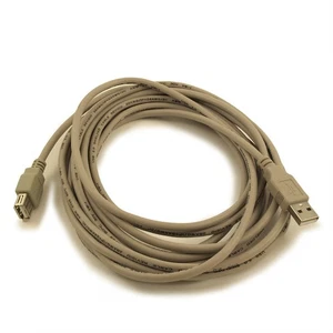 15ft USB 2.0 EXTENSION Type A Male to A FEMALE Cable  Beige - Picture 1 of 3