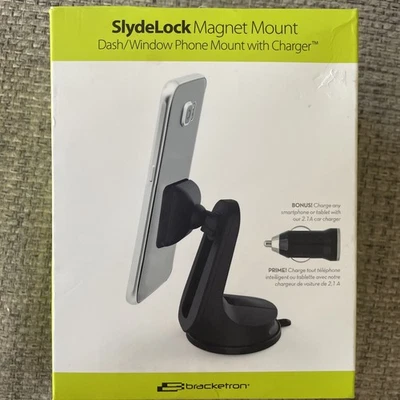 Soporte magnético Bracketron BT1-977-2 SlydeLock para tablero/teléfono ventana con cargador Foto 1 de 3