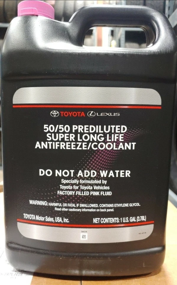 Refrigerante anticongelante rosa súper larga vida 50/50 de 2 galones para Toyota-Lexus-Scion Foto 1 de 1
