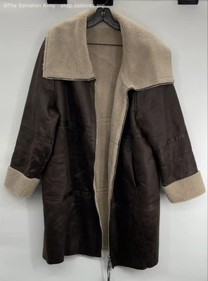 Abrigo reversible Bernardo para mujer de cuero marrón de piel sintética talla 2XL nuevo con etiquetas Foto 1 de 4