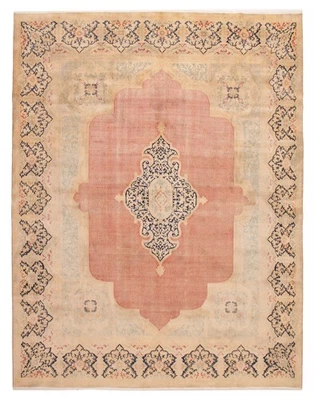 Alfombra oriental tradicional vintage anudada a mano alfombra de lana de 9'11" x 13'5" Foto 1 de 4