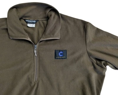 Camiseta deportiva de ciclismo vintage Cannondale hecha a mano polar Polartec 1/4 cremallera para hombre EE. UU. Foto 1 de 4