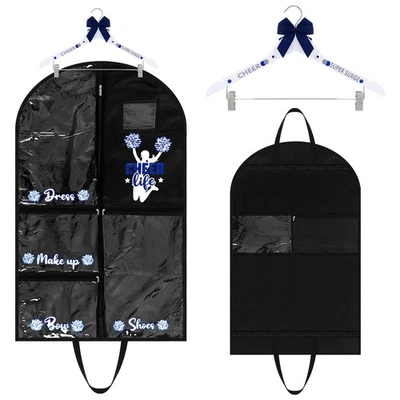 Cheer Garment Bags for Dance Costumes with 6 Pockets, Bow Hangers, Cheer Stic... - Image 1 of 4