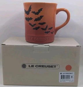 Le Creuset Orange Halloween Bats Coffee Mug 400 ML Brand New Unused Free Ship - Picture 1 of 8
