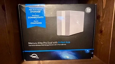 OWC Mercury Elite Pro Dual w/3-Port Hub USB3.0/2.0 12TB - Image 1 of 4