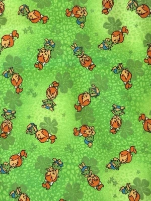 Tecido de flanela vintage Cranston Flintston seixos verde 34” X 42” - Imagem 1 de 2