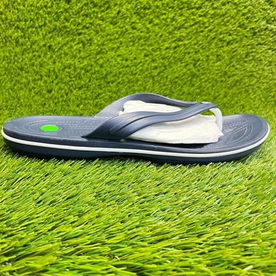 Crocs Crocband Mens Size 13 Blue Beach Walking Outdoor Flip Flops Thong Sandals - Image 1 of 4