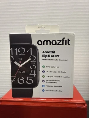 AMAZONFIT BIP 5 CORE SMARTWATCH BLACK MODEL: A2324 NEW - Image 1 of 4