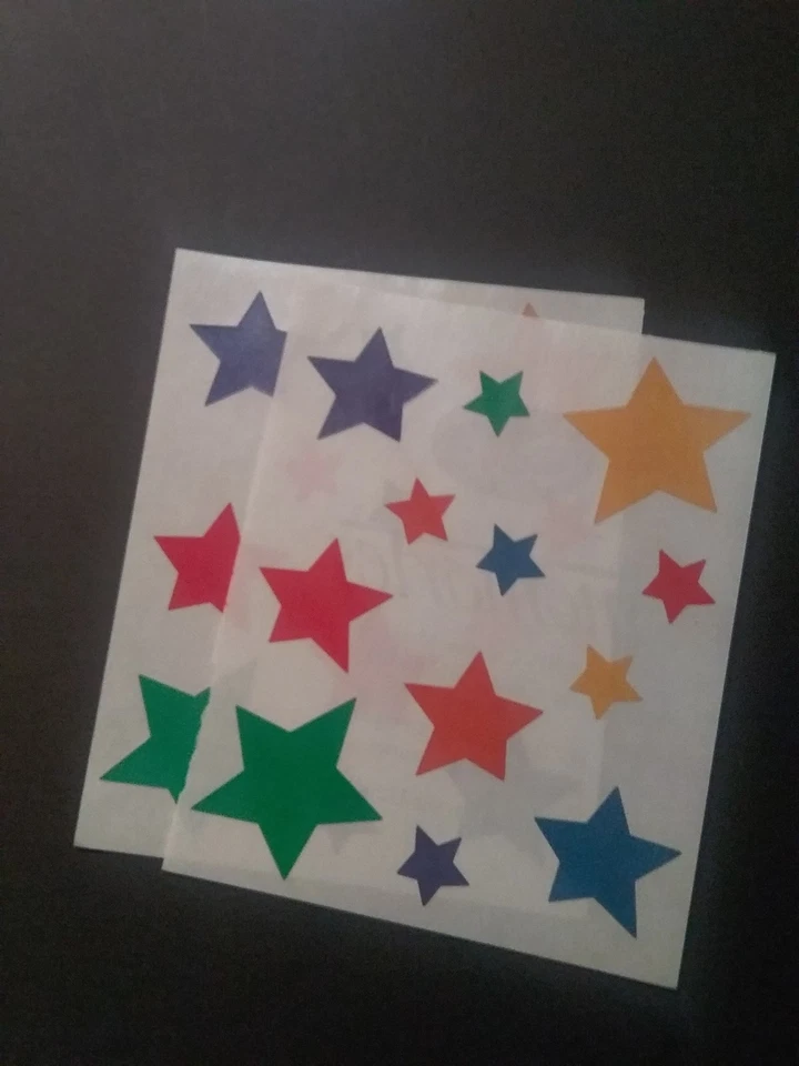 Recuerdos creativos ~ Pegatinas en bloque ~ 4" x 5" ~ Muchas estrellas ~ Lote de dos Foto 1 de 1