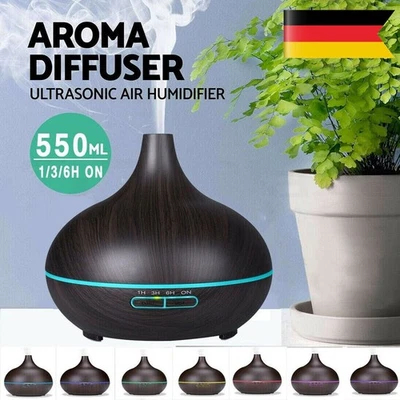 550ML Luftbefeuchter Aroma Diffuser Diffusor Humidifier 7 LED Licht mit Timer - Bild 1 von 4