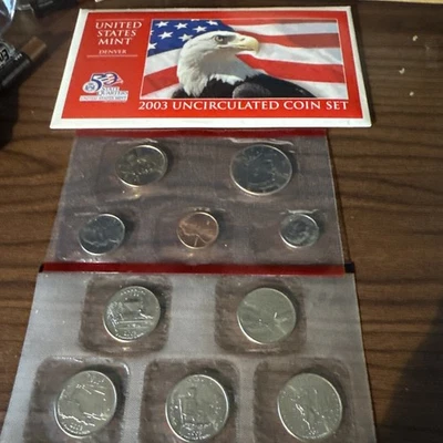 2003 Denver Uncirculated Coin Set U.S Mint Original Government Packaging  - Image 1 of 4