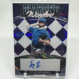 2024 Hoja Metal Diamond Wonders Tyler Bremner/9 PÚRPURA LAVA Auto #2 Ángeles - Imagen 1 de 3
