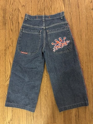 Pantalones de mezclilla Y2K JNCO vintage con logotipo de corona roja talla 26” para mujer XS Foto 1 de 4